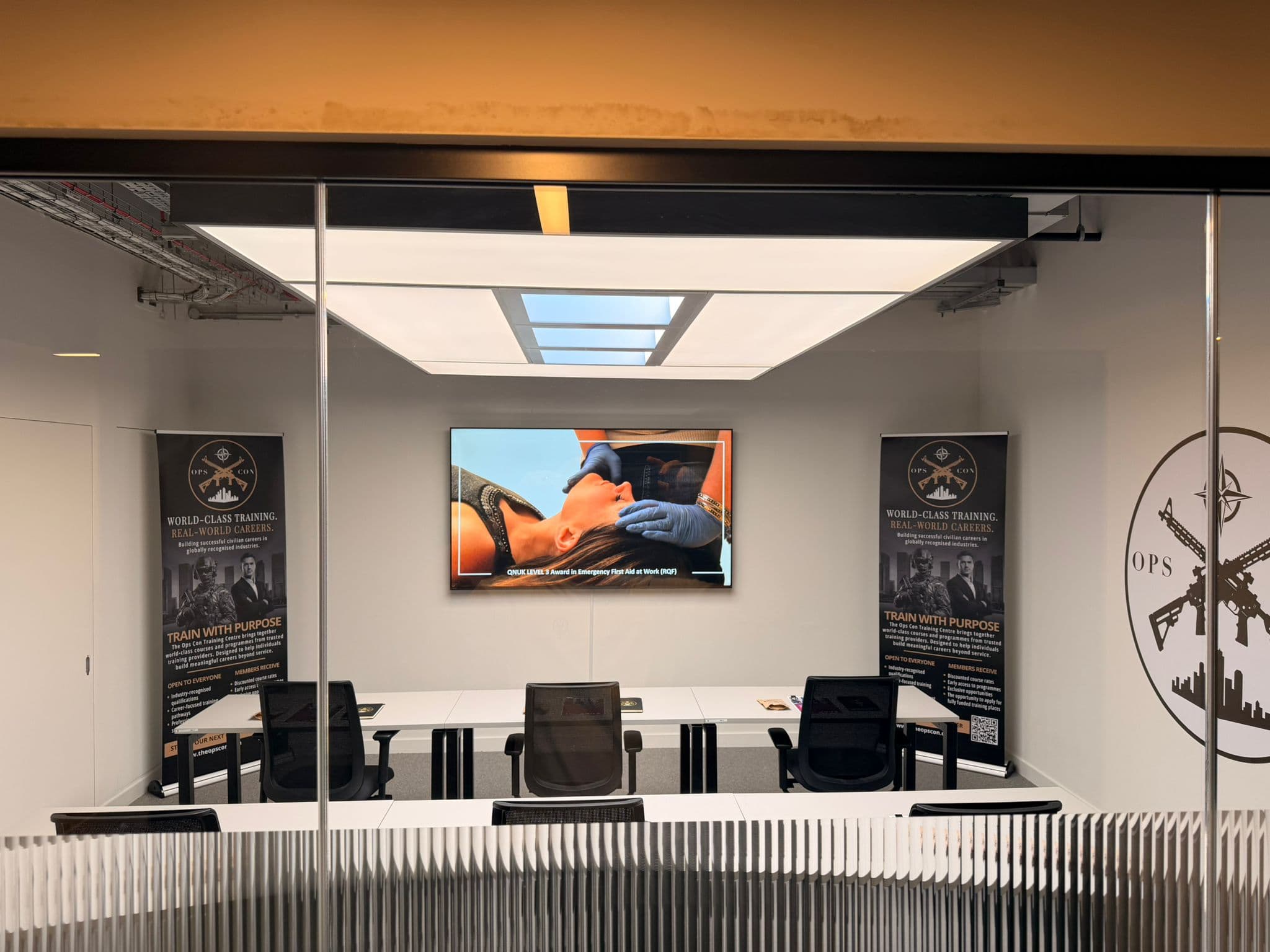 Training room overview from above