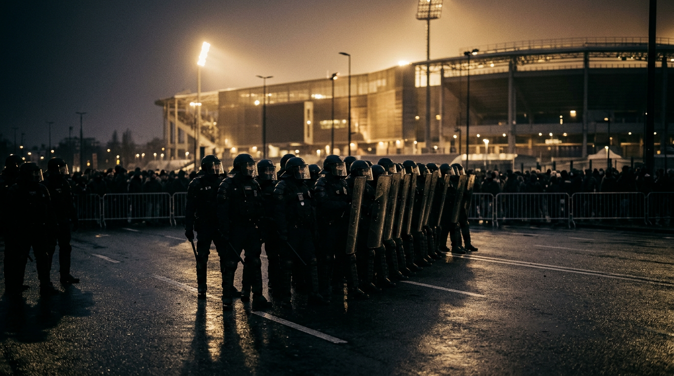 The World Cup's first security test came from the crowd outside