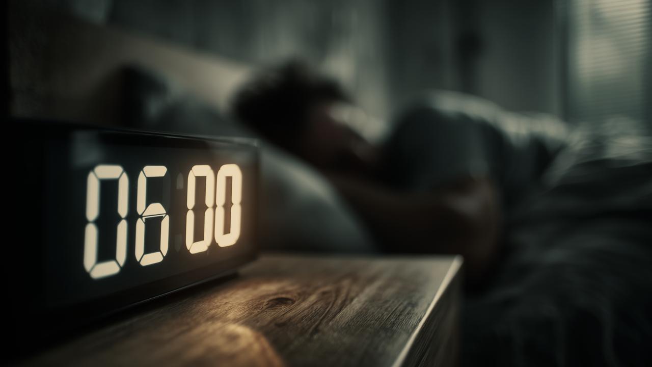 An early-morning alarm clock showing 06:00, the start of a deployment day